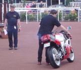 Tim's risks blowing the TZR up in public at Uttoxeter, Jul 2007