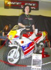 Sara and her NSR50 at Uttoxeter, Jul 2007